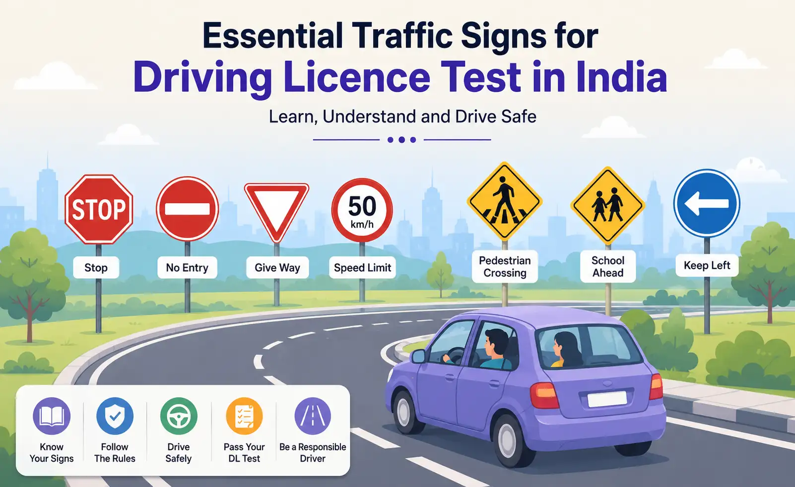 Traffic Signs for Driving Licence Test in India – Top Road Signs & DL Exam Questions