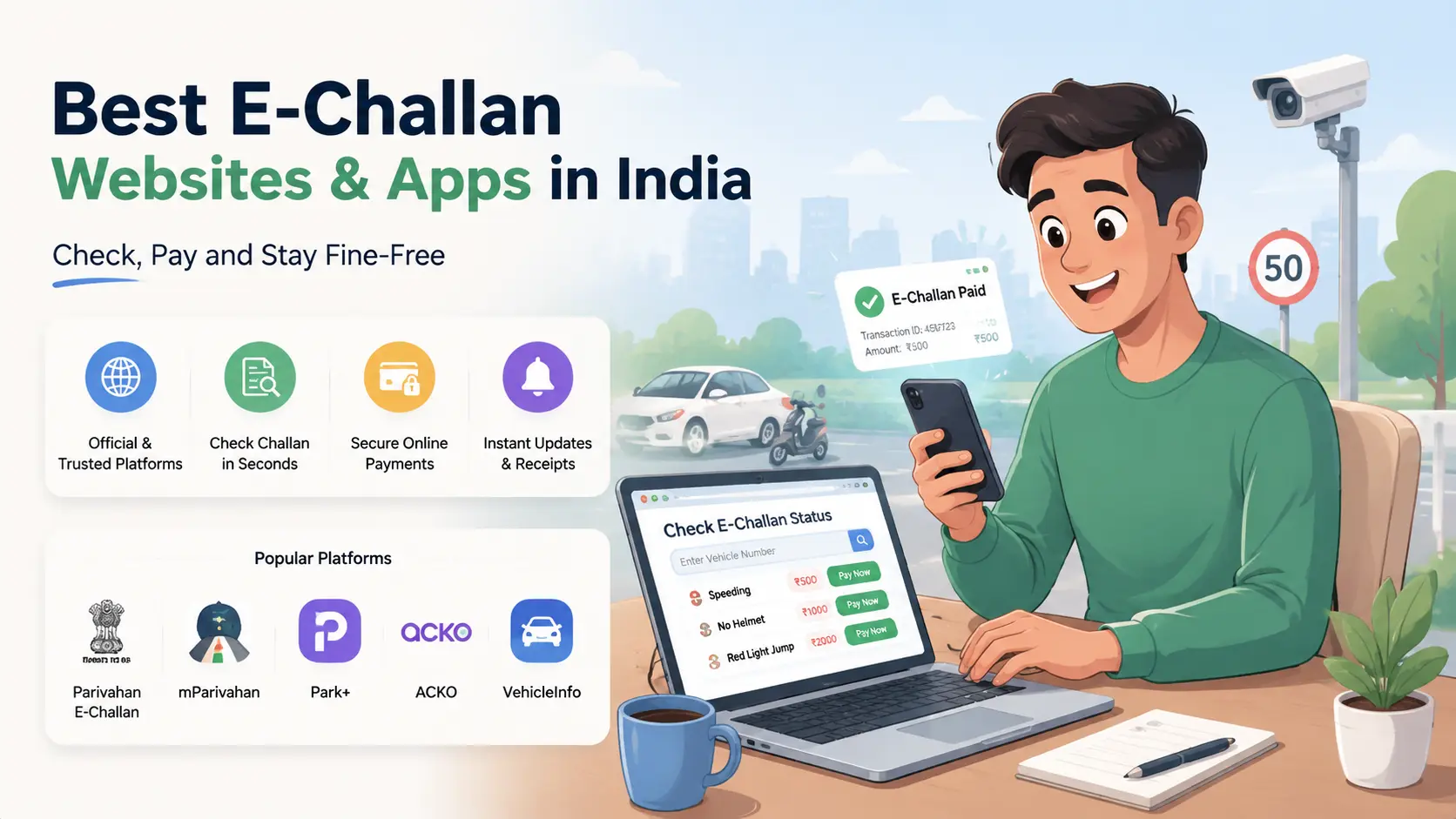 Best E-Challan Apps & Websites in India (2026) | Check and Pay Traffic Fines Online